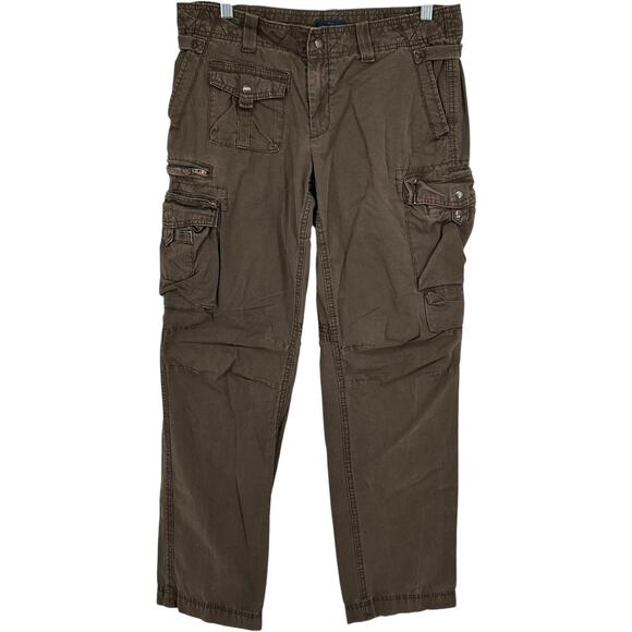 Vintage y2k Women's Brown Low Rise Gap Skater Punk Cargo Pants Size 8 - Picture 1 of 8